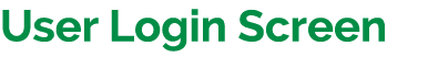 User Login Screen