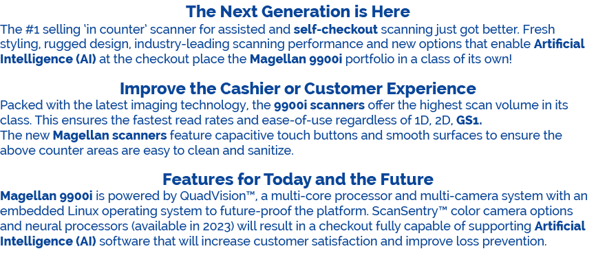 The Next Generation is Here The #1 selling ‘in counter’ scanner for assisted and self checkout scanning just got bett...